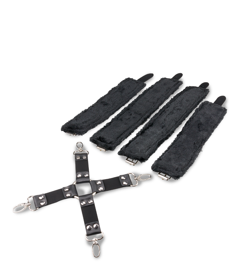 Bondage cross tie restraints