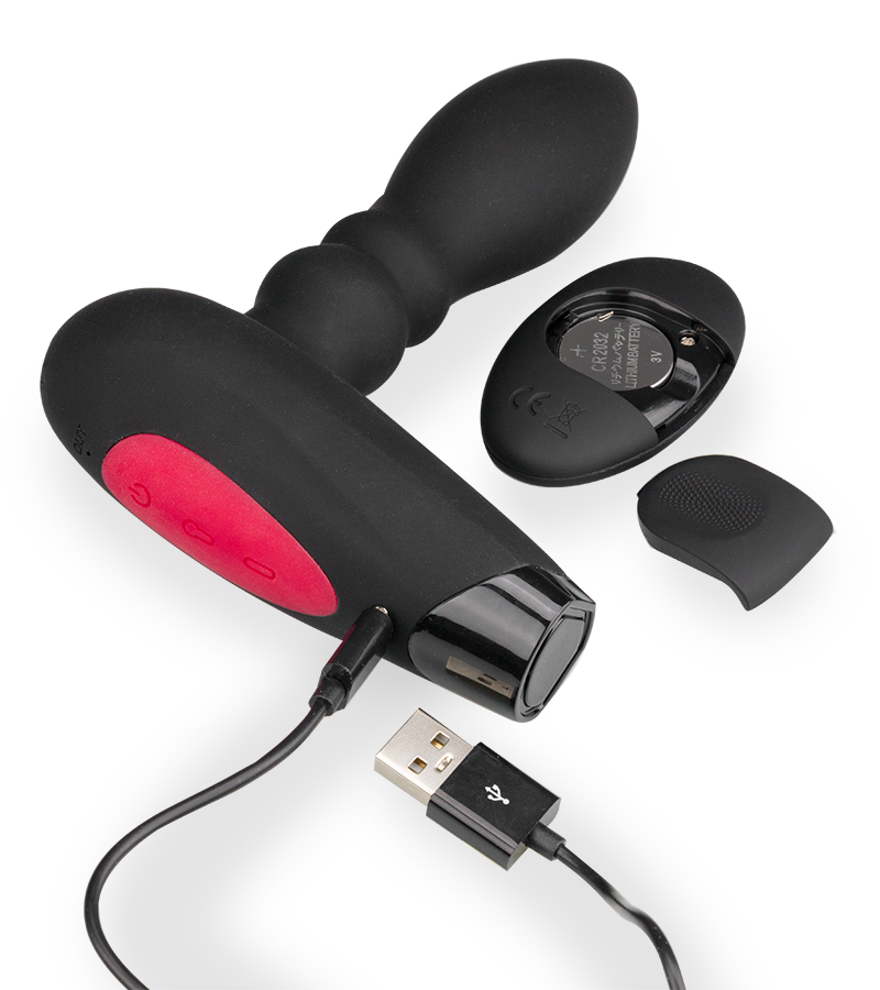 Boom! inflatable vibrating butt plug