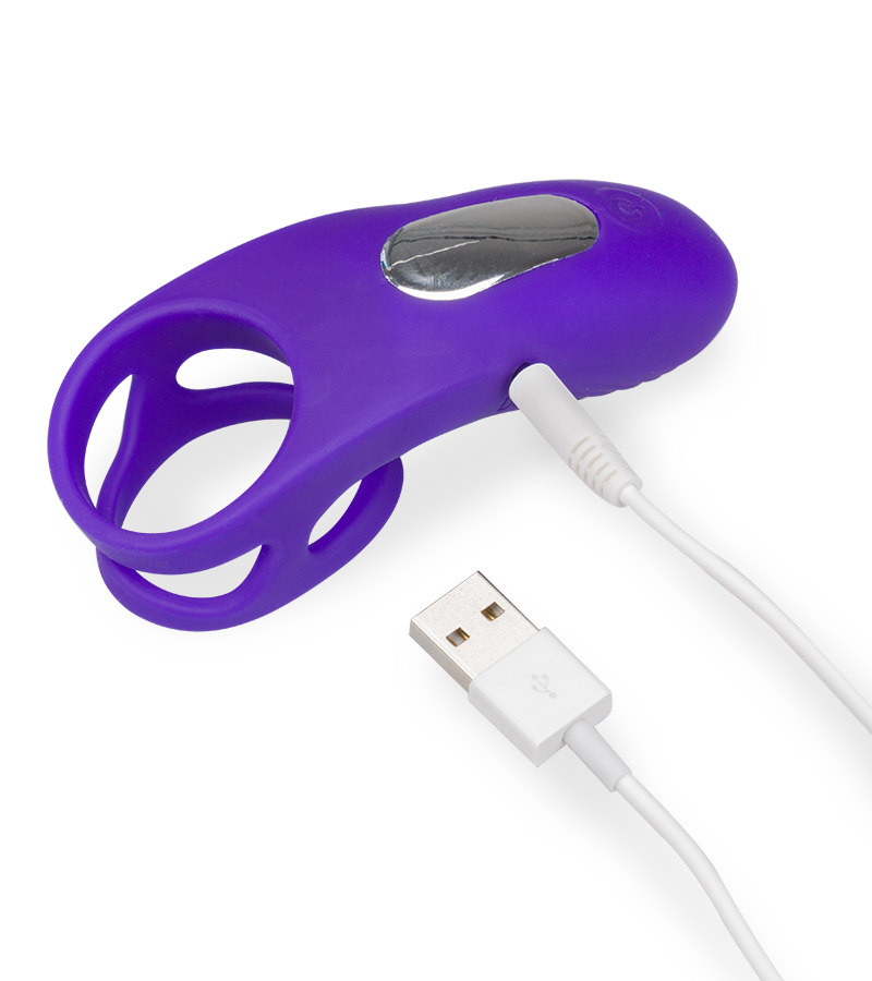 Bora clit-stimulating double cock ring