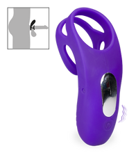 Load image into Gallery viewer, Bora clit-stimulating double cock ring