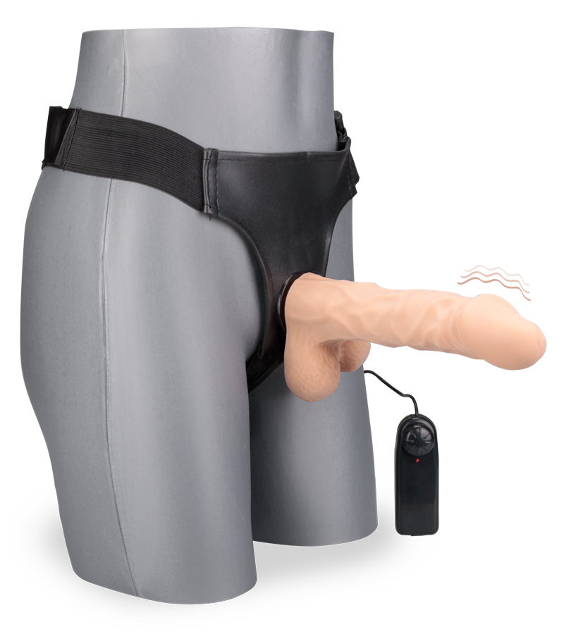 Brody extra-large vibrating strap-on dildo 8.50 in