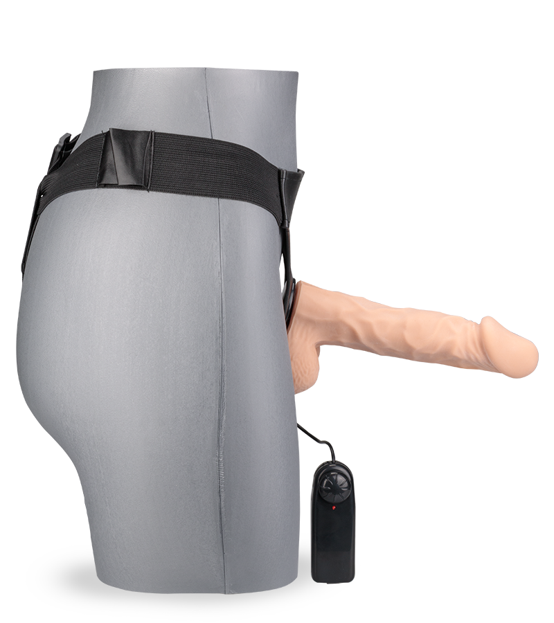 Brody extra-large vibrating strap-on dildo 8.50 in