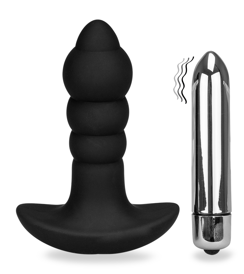 Bubble vibrating anal plug