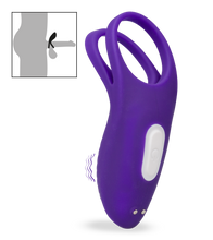 Load image into Gallery viewer, Bucci vibrating double cock ring with clitoral stimulator