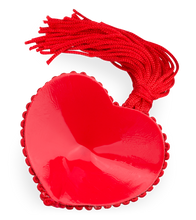 Load image into Gallery viewer, Burlesque red heart and pompom nipple pasties