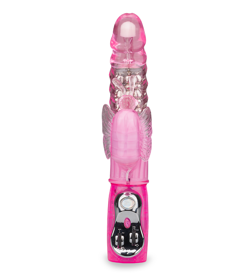 Butterfly extra-girthy rabbit vibrator