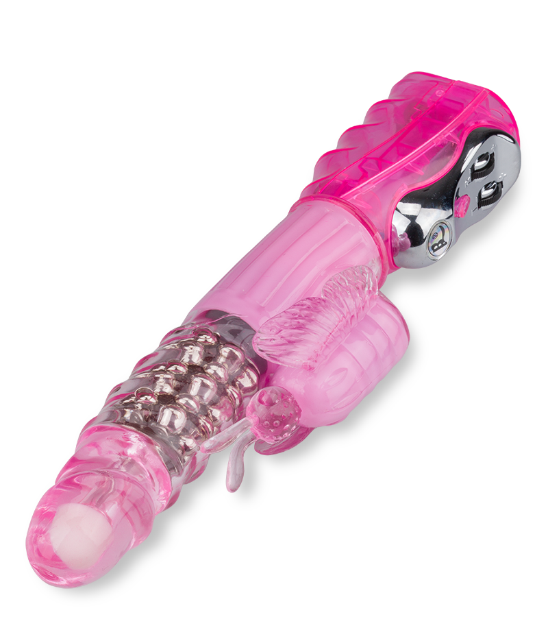 Butterfly extra-girthy rabbit vibrator