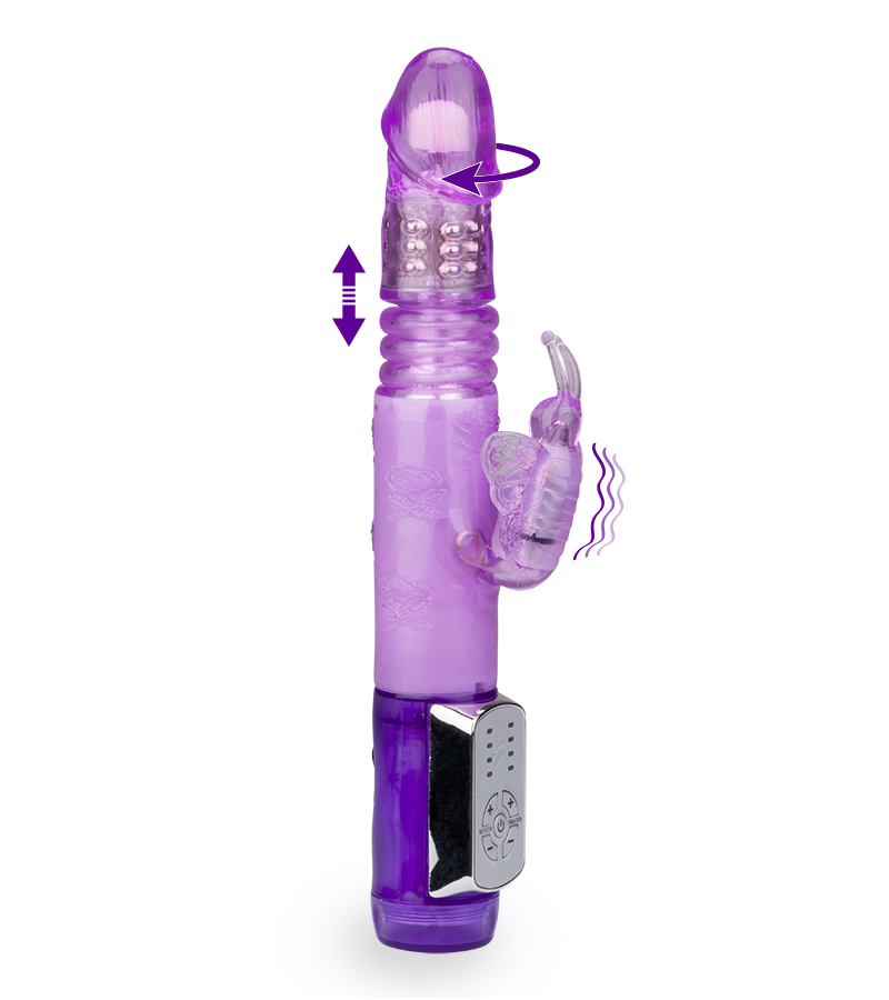 Butterfly Prince thrusting rabbit vibrator