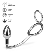 Load image into Gallery viewer, Captain Hook anal hook with double cock ring