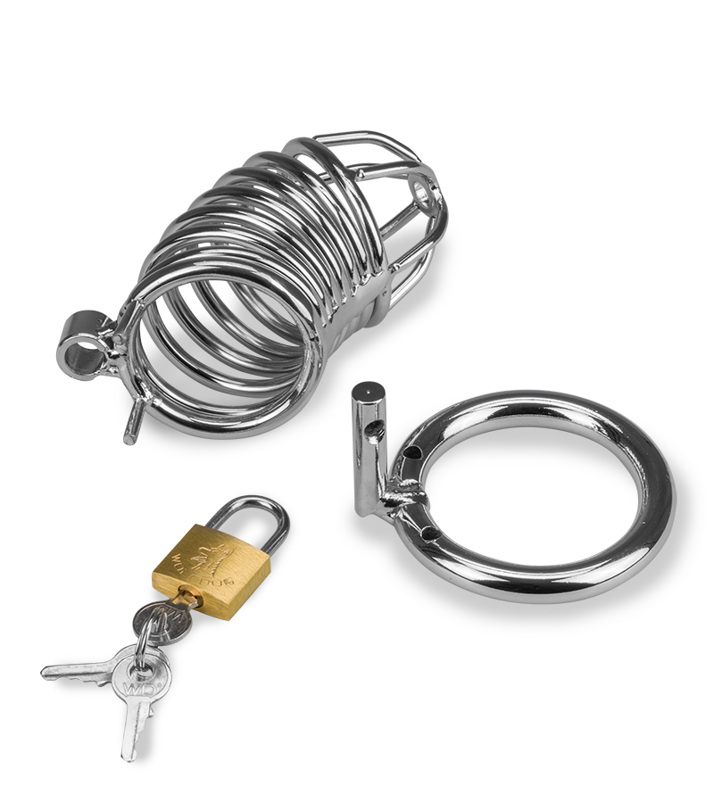 Captive penis chastity cage
