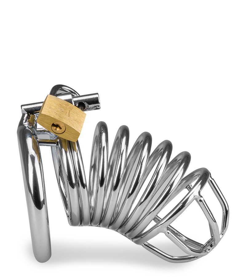 Captive penis chastity cage