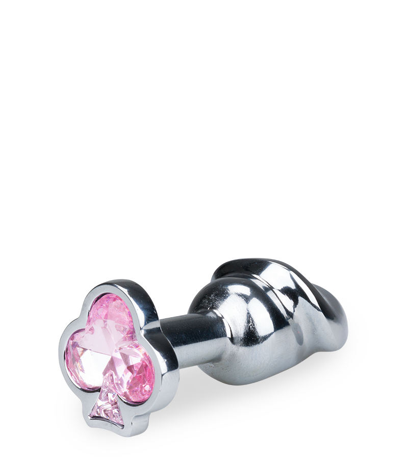 Cards penis-shaped butt plug with 4 jewels