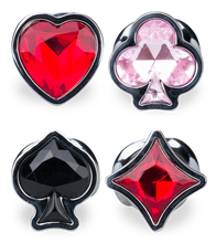 Load image into Gallery viewer, Cards penis-shaped butt plug with 4 jewels
