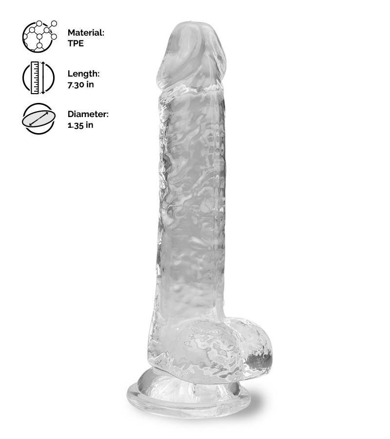 Casper realistic clear suction cup dildo