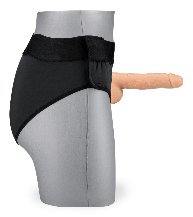 Charles hollow silicone strap-on dildo 6.75 inches