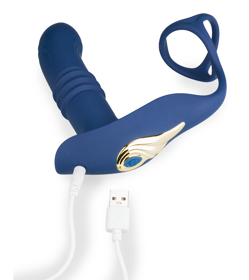 Chicago vibrating and thrusting prostate massager