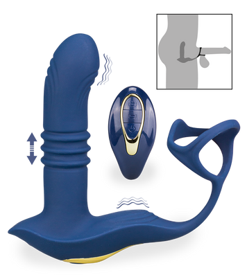 Chicago vibrating and thrusting prostate massager