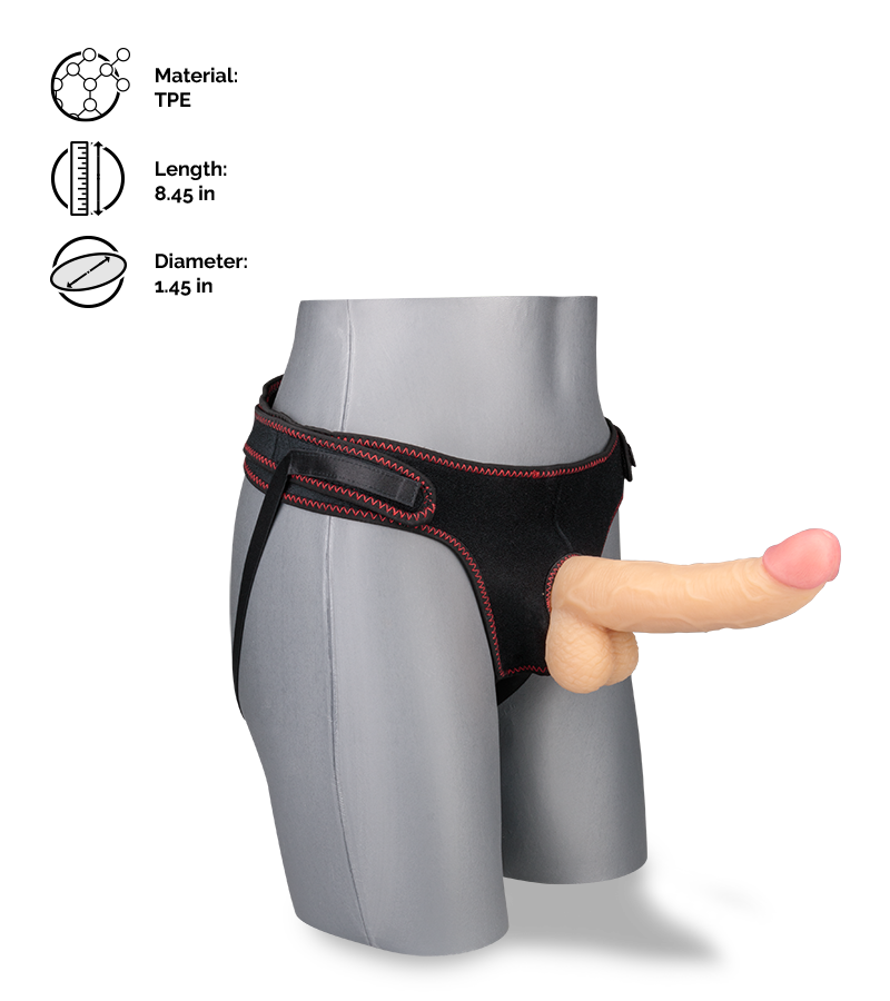 Chief realistic curved strap on dildo