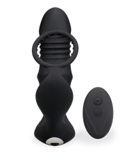 Load image into Gallery viewer, Clark thrusting and vibrating butt plug with cock ring