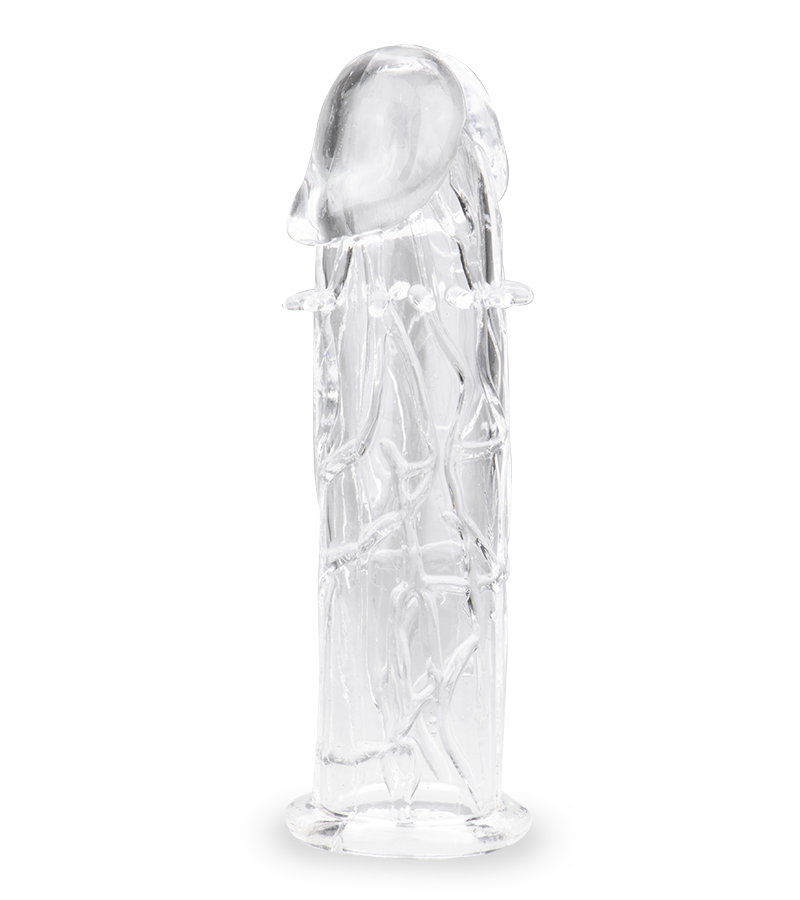 Clear nubby penis sleeve