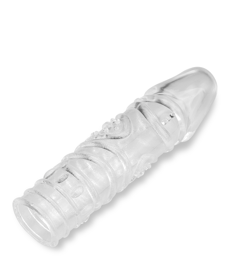 Clear textured medium penis sleeve 6.00 inches
