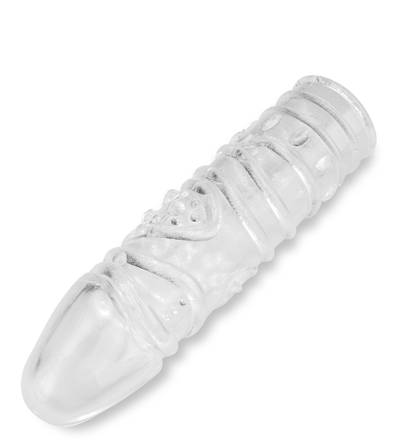 Clear textured medium penis sleeve 6.00 inches