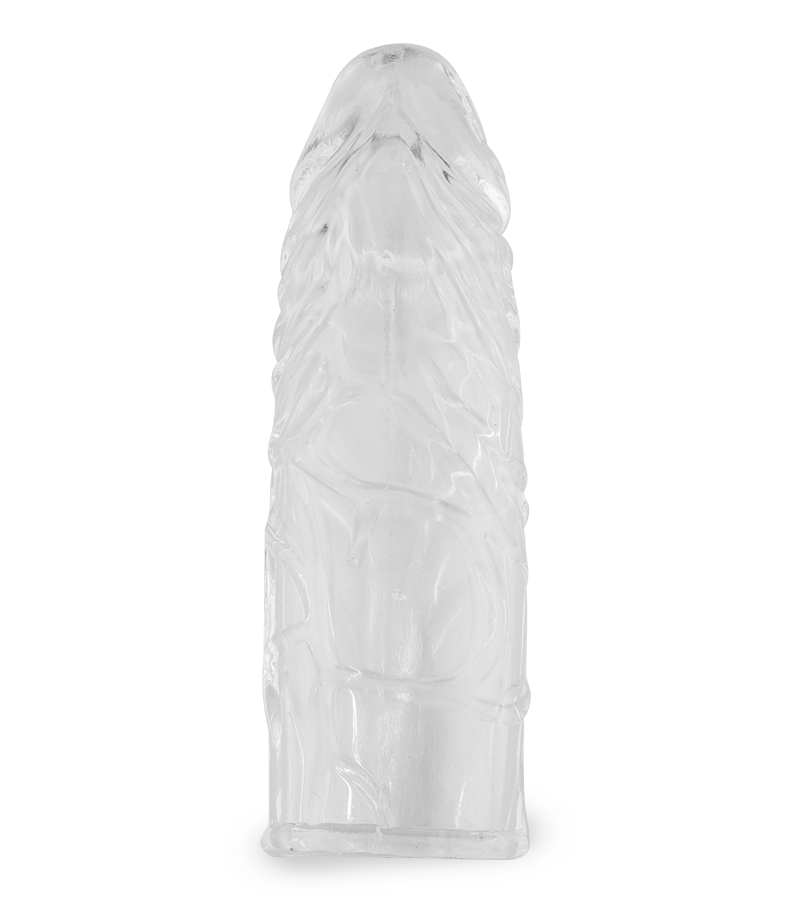 Clear veined-shaft penis-enhancing sleeve