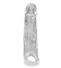 Load image into Gallery viewer, Clear veiny penis sleeve with ball loop