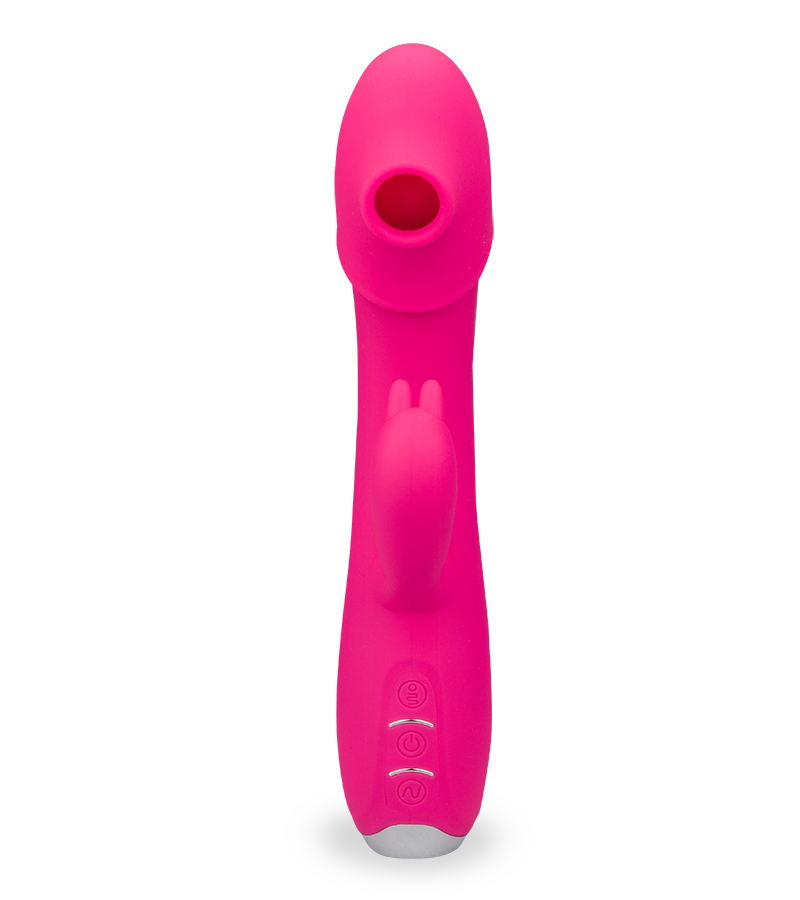 Clit-stimulating G-spot rabbit vibrator