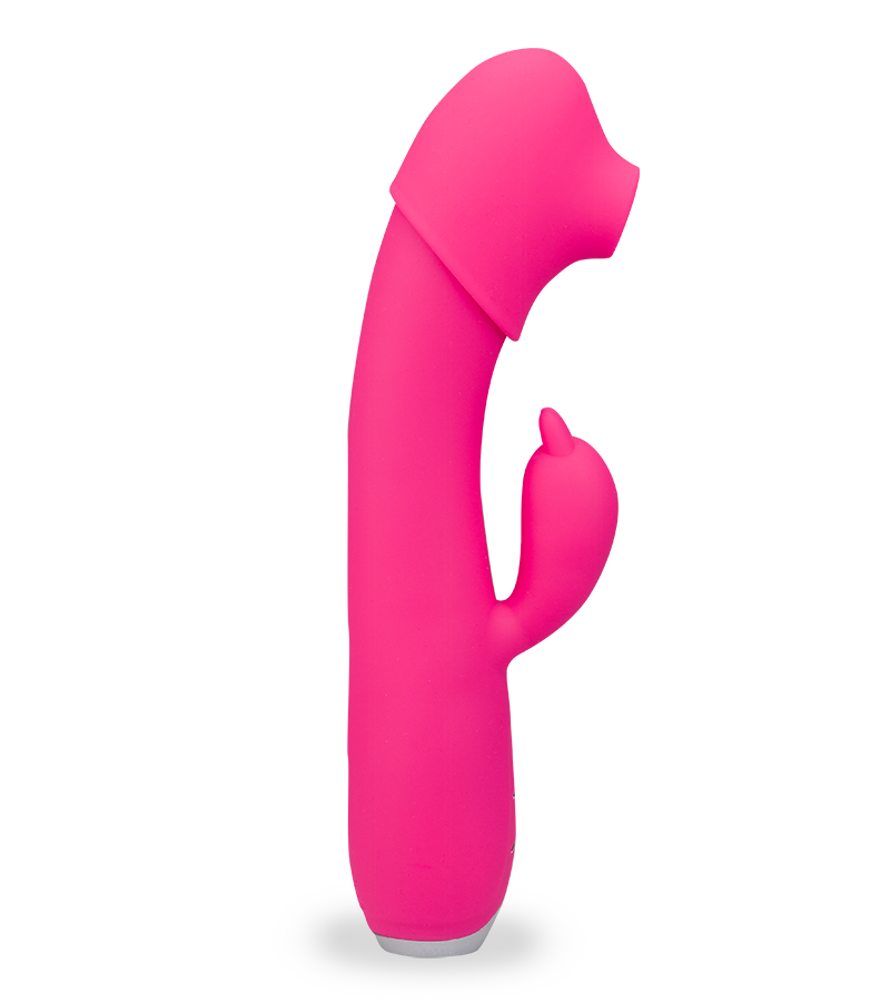 Clit-stimulating G-spot rabbit vibrator