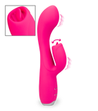 Clit-stimulating tongue rabbit vibrator