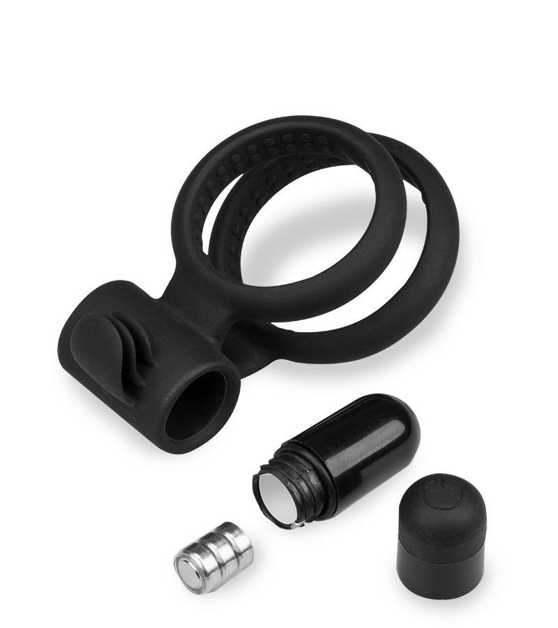 Co-Pilot vibrating double cock ring