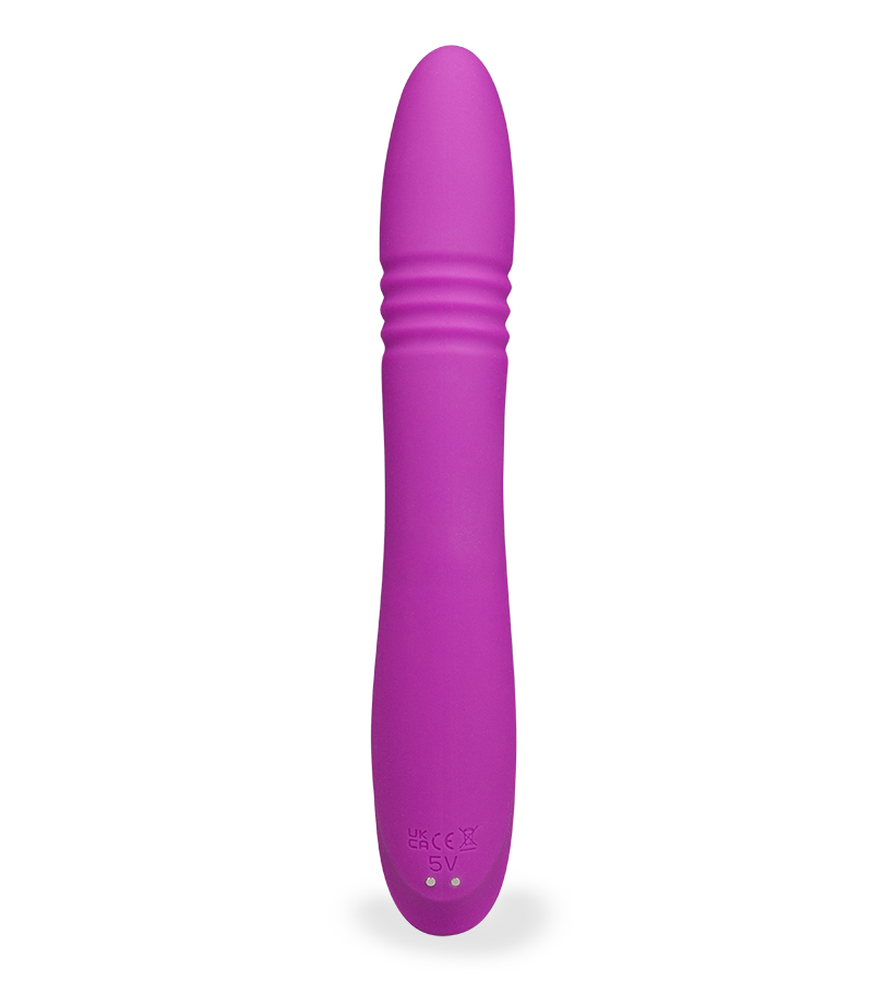 Cocktail thrusting rabbit vibrator