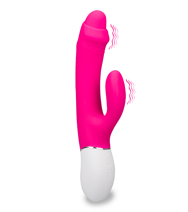Connie rabbit vibrator with foreskin