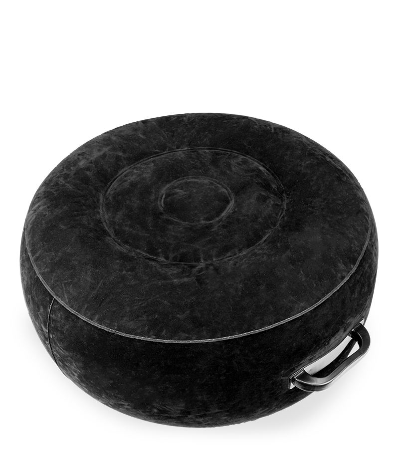 Crazy Rider round inflatable pillow with vibrating dildo