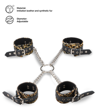 Load image into Gallery viewer, Cross-chain hand and ankle cuffs