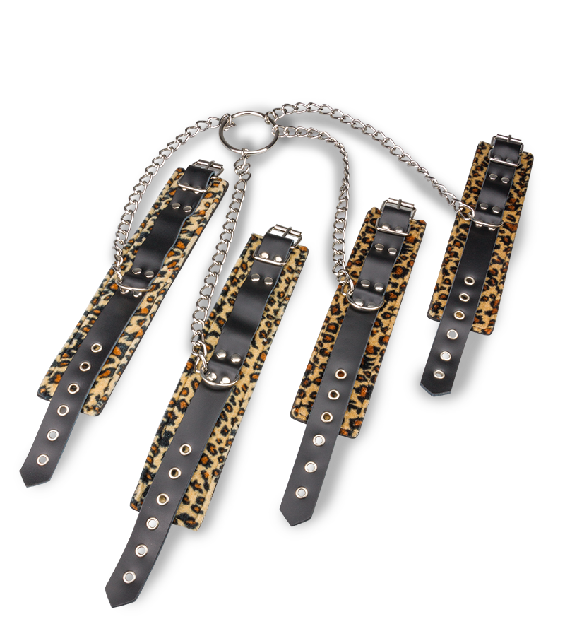 Cross-chain hand and ankle cuffs