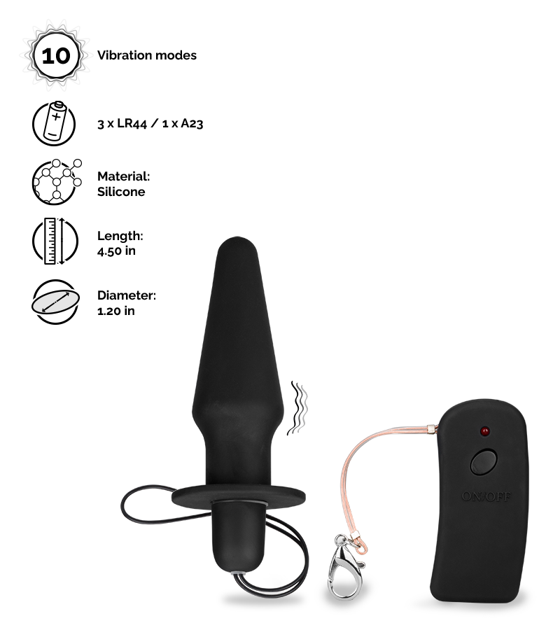 Cruise remote-controlled vibrating anal plug
