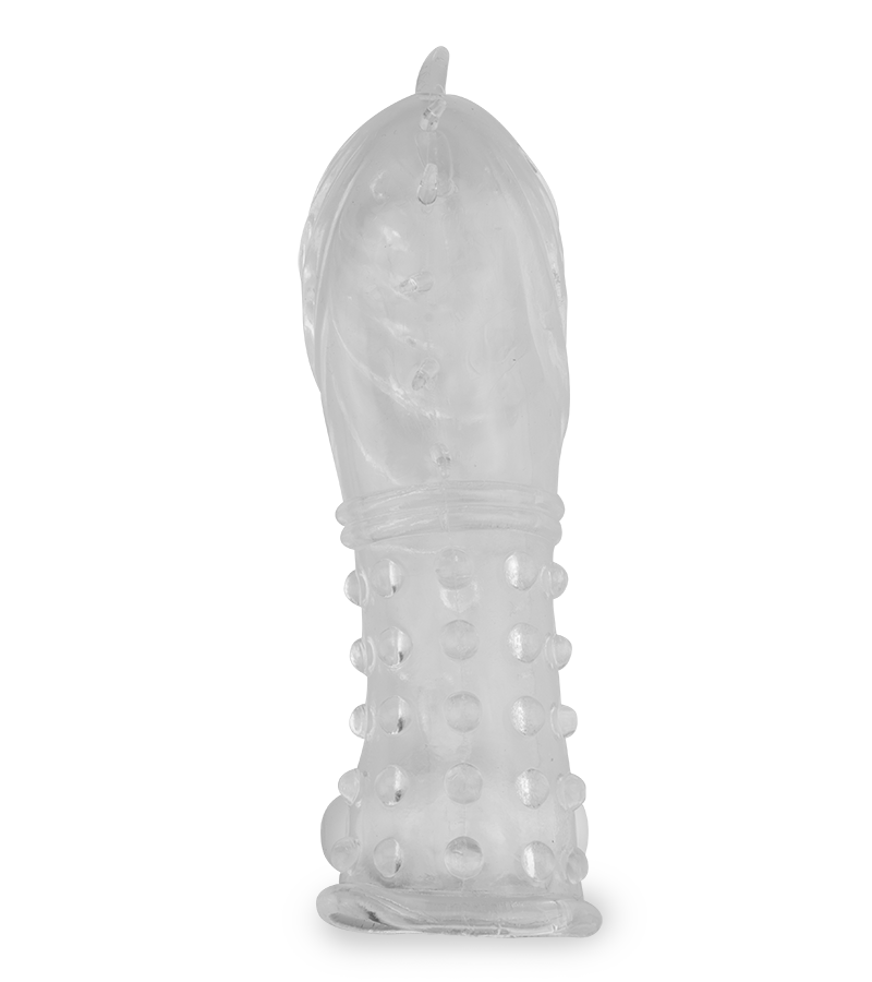 Crystal textured vibrating penis sleeve