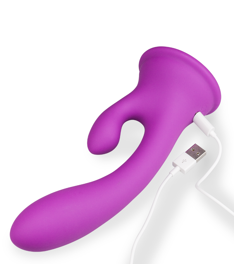 Cuddly suction cup rabbit vibrator