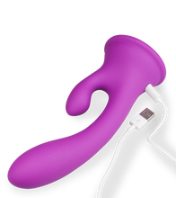 Load image into Gallery viewer, Cuddly suction cup rabbit vibrator