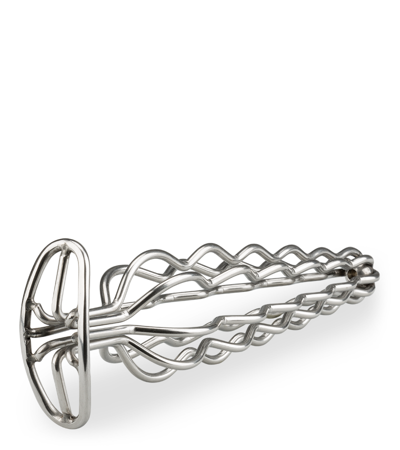 Curl wavy metal bar butt plug