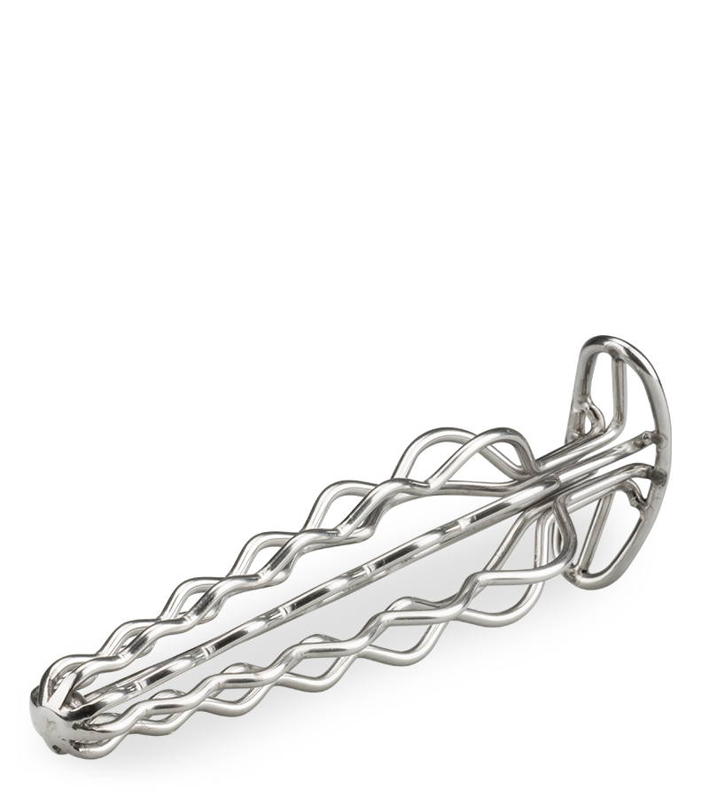 Curl wavy metal bar butt plug