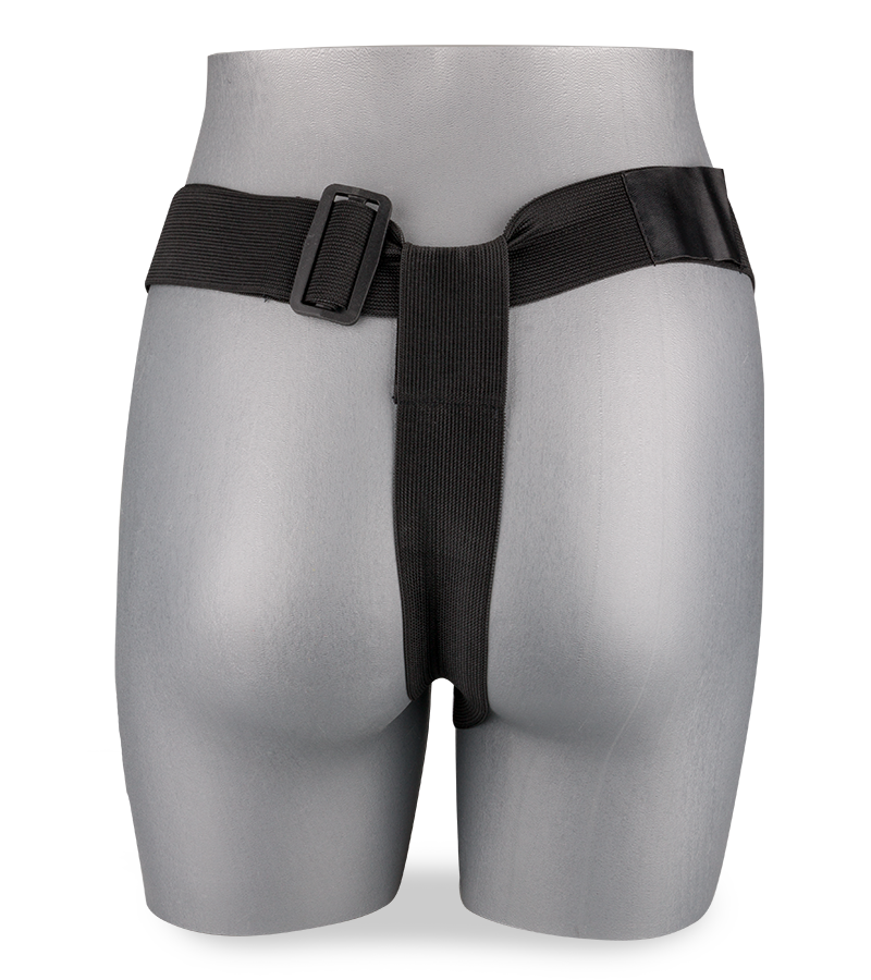 Curved vibrating hollow silicone strap on dildo