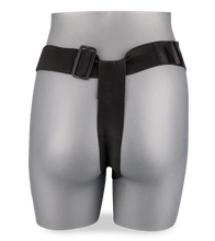 Load image into Gallery viewer, Curved vibrating hollow silicone strap on dildo