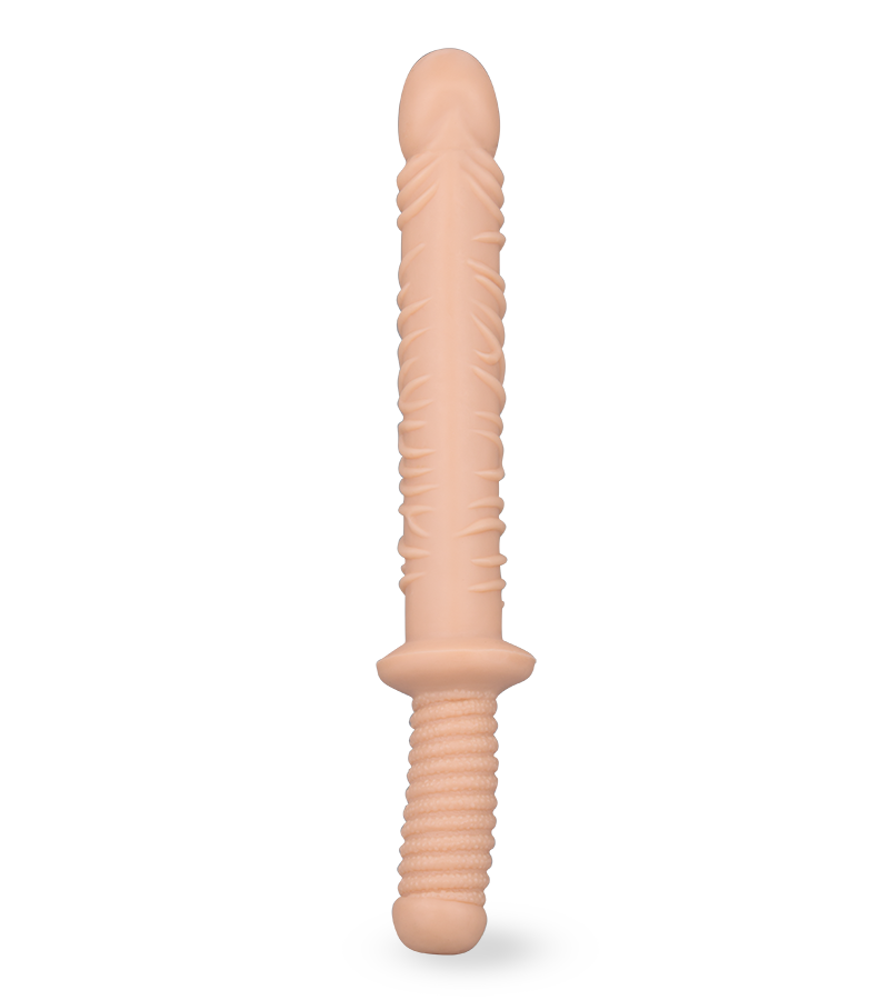 Damocles ribbed double-ended dildo