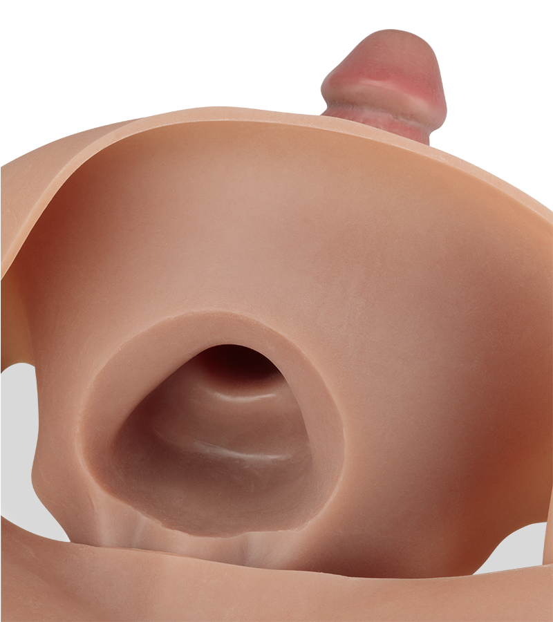 Dany strap-on hollow second skin curved dildo