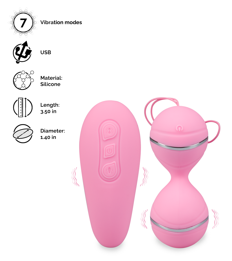 Deity vibrating Ben Wa balls with remote control