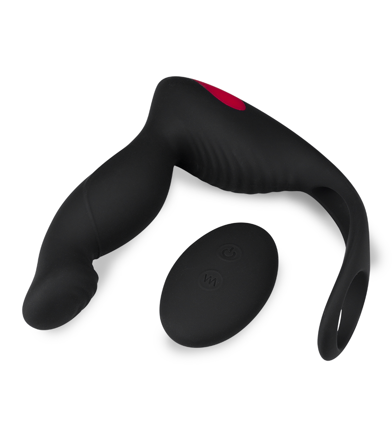 Delight prostate stimulator and double cock ring