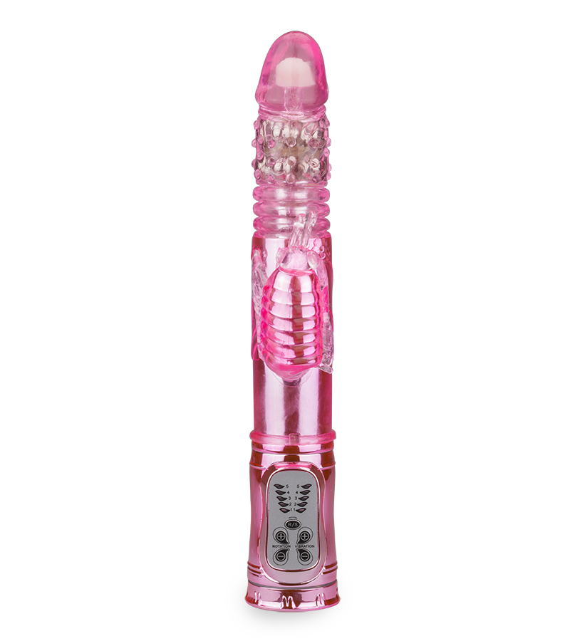 Deluxe XXL butterfly thrusting rabbit vibrator